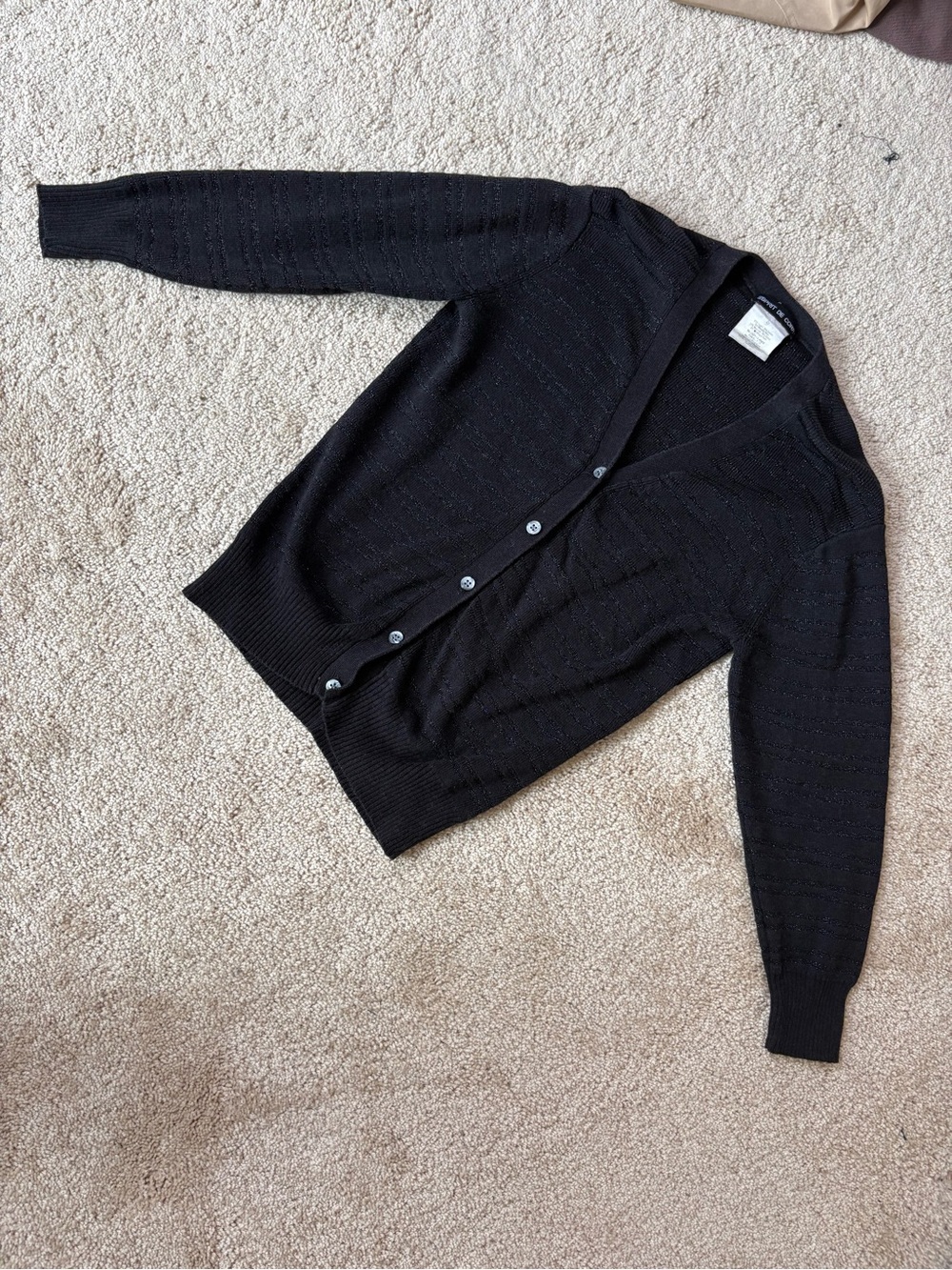 Esprit Black V-Neck Button Cardigan Sweater